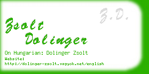 zsolt dolinger business card